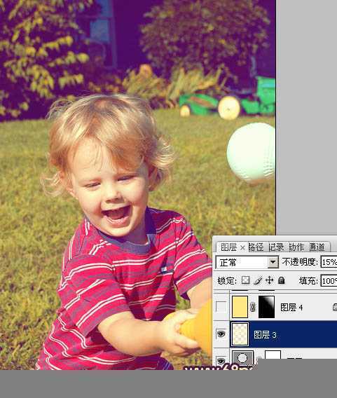 ‘Photoshop为儿童照片加上柔和阳光色‘