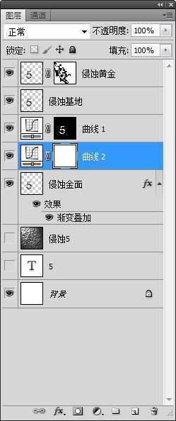 ‘ps制作超酷侵蚀黄金凹凸字体‘