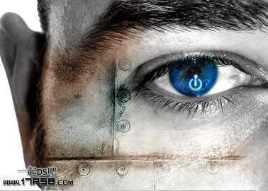 ‘Photoshop打造发光的蓝色数码眼睛‘