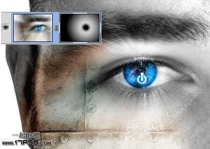 ‘Photoshop打造发光的蓝色数码眼睛‘