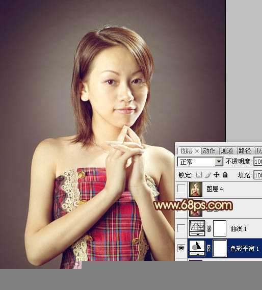 ‘Photoshop调出室内人物图片柔和甜美的黄绿色‘