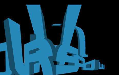 ‘PS制作3D炫彩扭曲的立体字‘