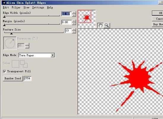 Fireworks滤镜制作血滴喷溅效果