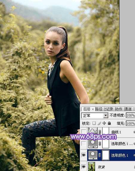 ‘Photoshop为外景人物图片调制出柔美的蓝色效果‘