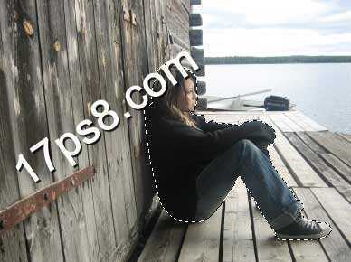 ‘photoshop合成制作坐在桥洞里发呆的美女‘