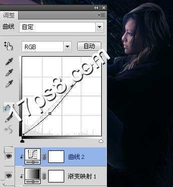 ‘photoshop合成制作坐在桥洞里发呆的美女‘