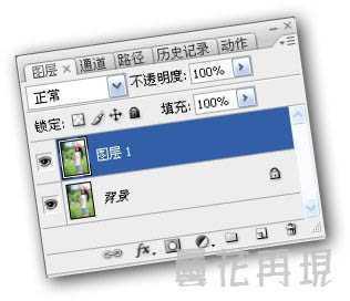 ‘Lab模式下将外景美女图片调成甜美的青红色‘