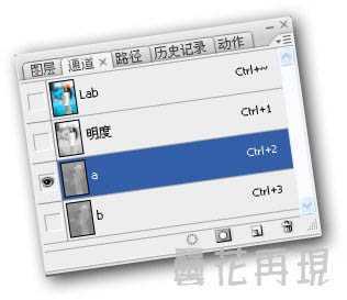 ‘Lab模式下将外景美女图片调成甜美的青红色‘