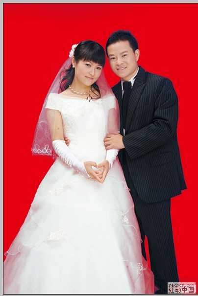 ‘Photoshop简单背景的婚纱照抠图教程‘