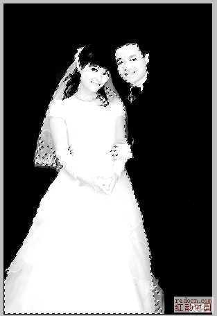 ‘Photoshop简单背景的婚纱照抠图教程‘