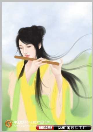 ‘PhotoShop鼠绘出吹笛子的仙女言情小说插图‘