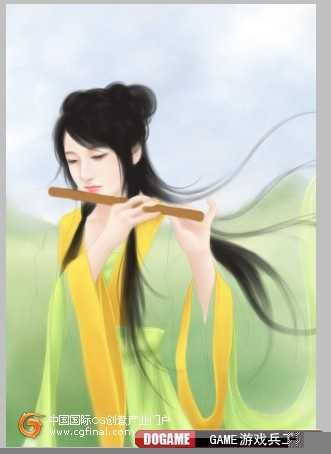 ‘PhotoShop鼠绘出吹笛子的仙女言情小说插图‘