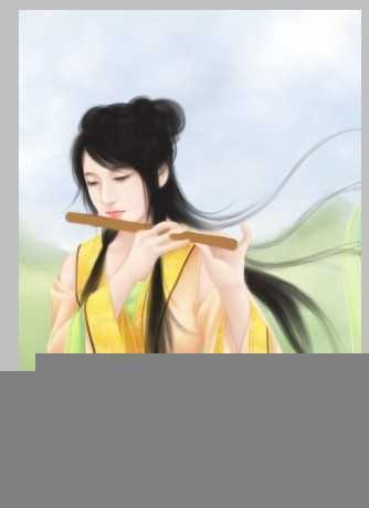 ‘PhotoShop鼠绘出吹笛子的仙女言情小说插图‘