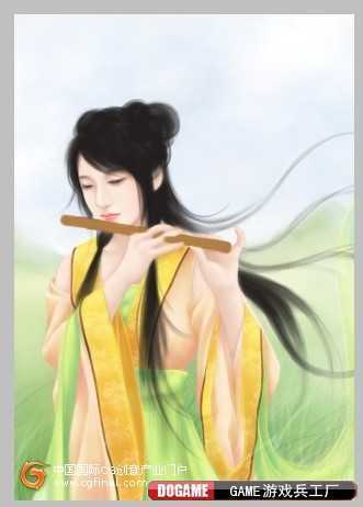 ‘PhotoShop鼠绘出吹笛子的仙女言情小说插图‘