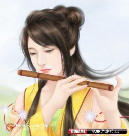 ‘PhotoShop鼠绘出吹笛子的仙女言情小说插图‘