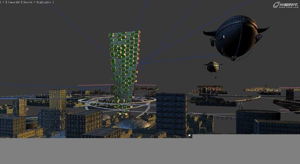 3DSMAX制作未来概念城市 脚本之家 建模教程