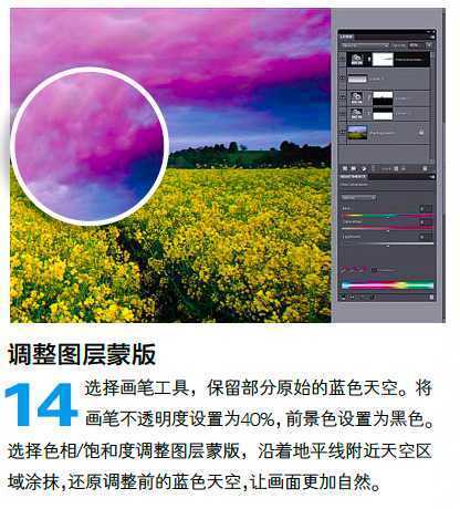 ‘PS调整油菜花图片的光线与色彩‘