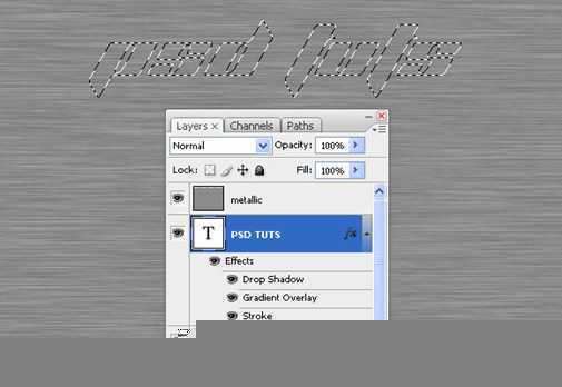 ‘Photoshop在光滑的混凝土上制造金属字教程‘
