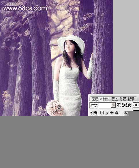 ‘Photoshop制作经典蓝色外景婚片‘