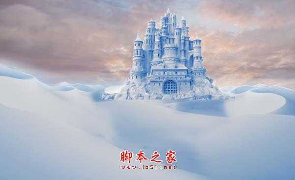 ‘photoshop合成制作漂亮的雪景卡通乐园‘