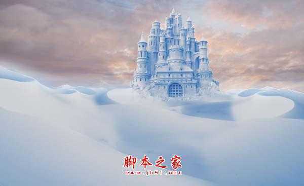 ‘photoshop合成制作漂亮的雪景卡通乐园‘