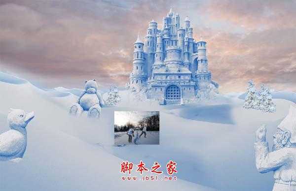 ‘photoshop合成制作漂亮的雪景卡通乐园‘