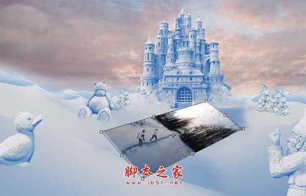 ‘photoshop合成制作漂亮的雪景卡通乐园‘