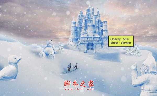 ‘photoshop合成制作漂亮的雪景卡通乐园‘