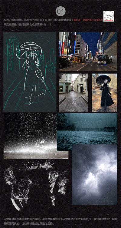 ‘photoshop合成末日雨下吸血女教程‘