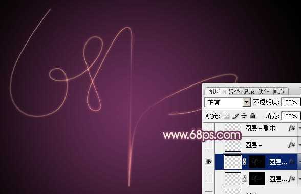 ‘Photoshop设计制作出细腻轻烟般的光丝组合叠加字‘
