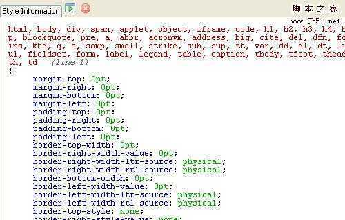 Reset-wd in The Principles Of Cross-Browser CSS Coding
