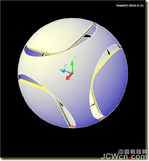 AUTOCAD制作南非世界杯足球“普天同庆” 脚本之家 autocad教程