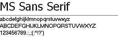 MS Sans Serif