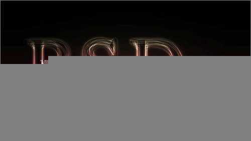 Photoshop简单制作光线流动效果文字