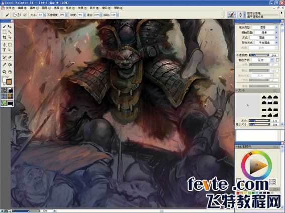 Painter绘制三国的张飞 脚本之家 painter教程