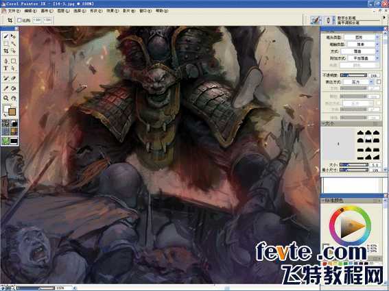 Painter绘制三国的张飞 脚本之家 painter教程