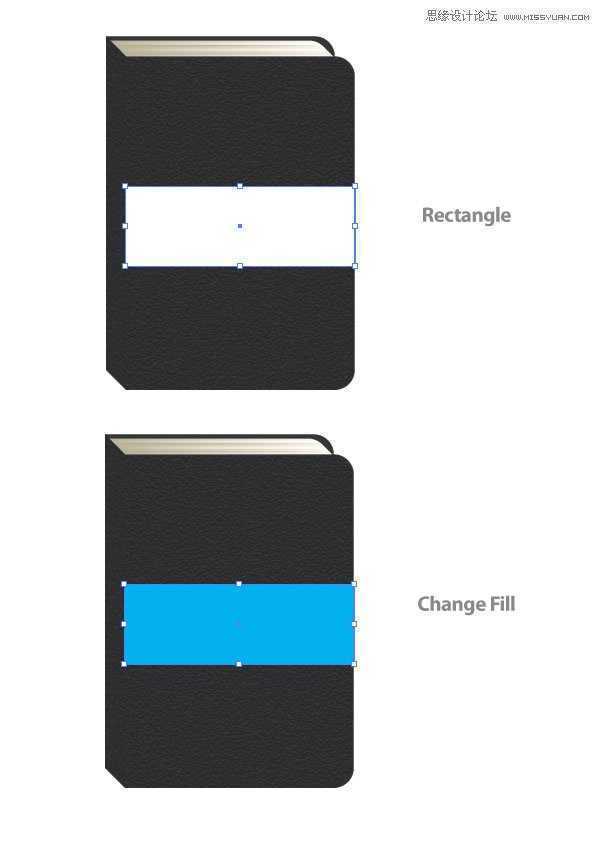 Illustrator绘制立体效果的黑色笔记本,破洛洛