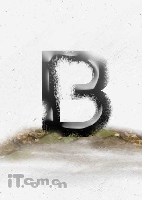 ‘Photoshop打造创意的古老木纹字‘