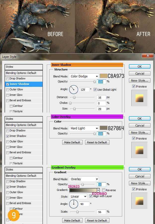 ‘PhotoShop合成制作出一张立体的龙幻想风格壁纸教程‘