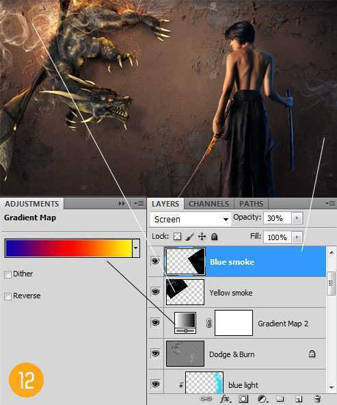 ‘PhotoShop合成制作出一张立体的龙幻想风格壁纸教程‘