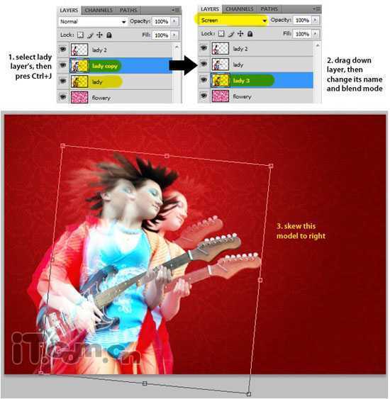 ‘Photoshop合成创意美女迪吧海报‘