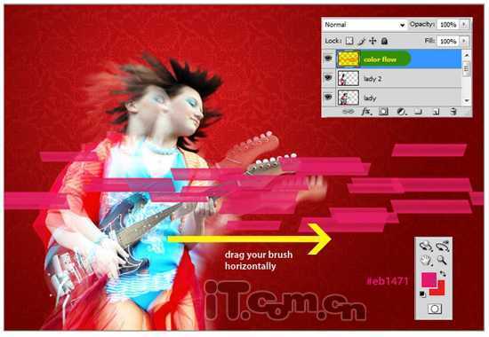 ‘Photoshop合成创意美女迪吧海报‘