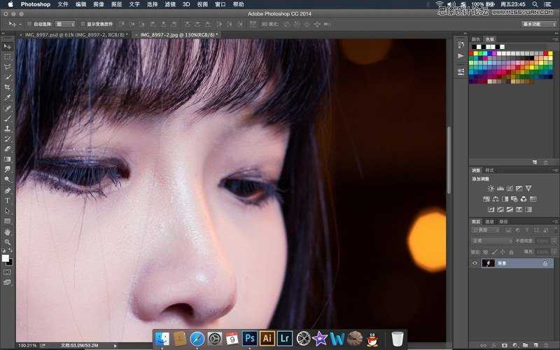 ‘PS夜景美女人像照片后期修图方法解析‘