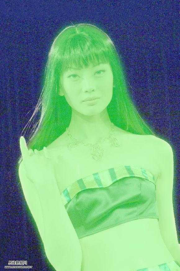 Photoshop扣图教程:扣出黑背景美女头发