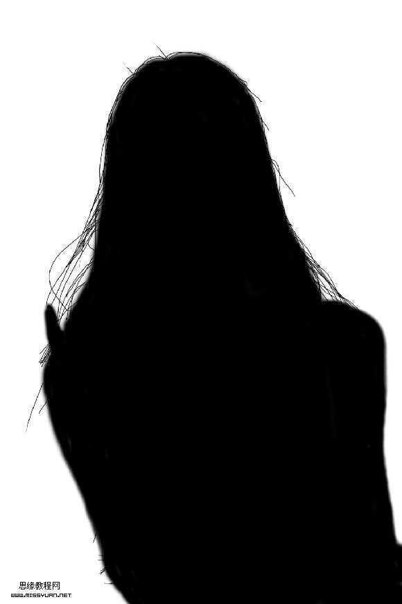 Photoshop扣图教程:扣出黑背景美女头发