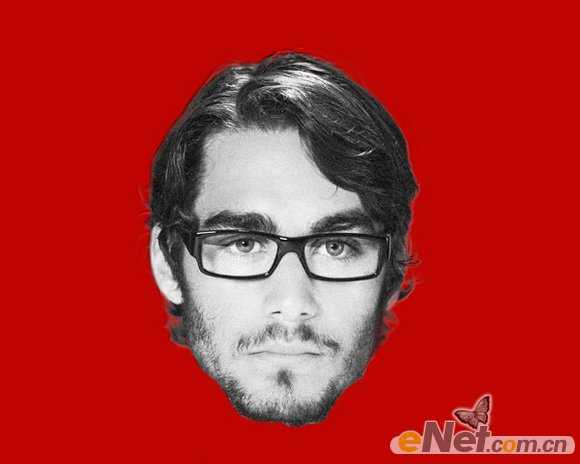 ‘photoshop利用画笔及图层样式制作颓废的古典头像海报‘