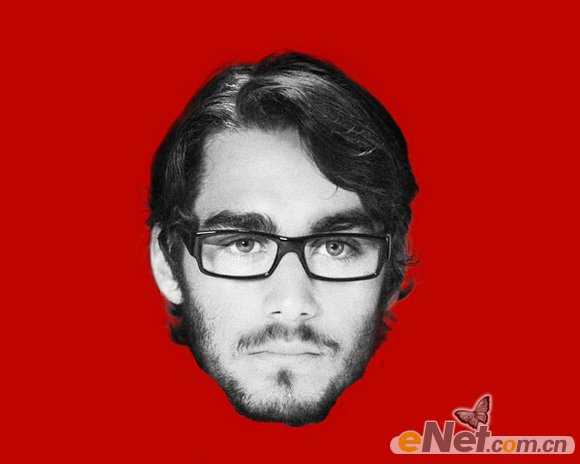 ‘photoshop利用画笔及图层样式制作颓废的古典头像海报‘