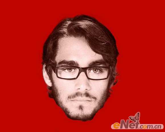 ‘photoshop利用画笔及图层样式制作颓废的古典头像海报‘