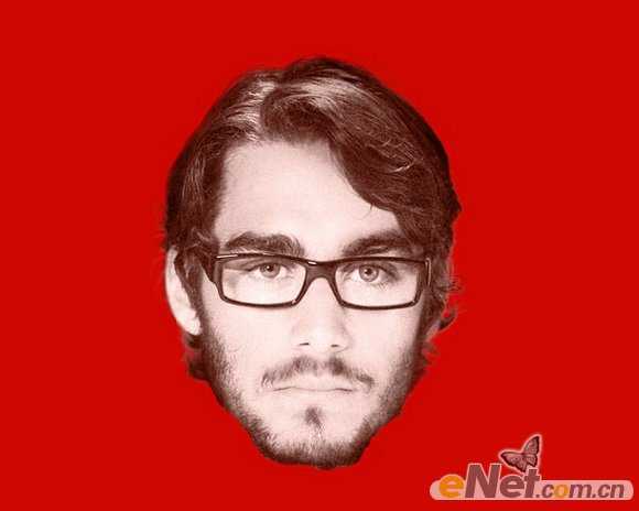 ‘photoshop利用画笔及图层样式制作颓废的古典头像海报‘