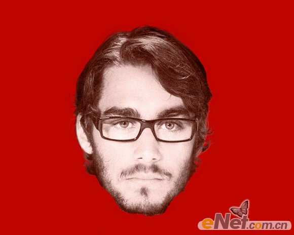 ‘photoshop利用画笔及图层样式制作颓废的古典头像海报‘